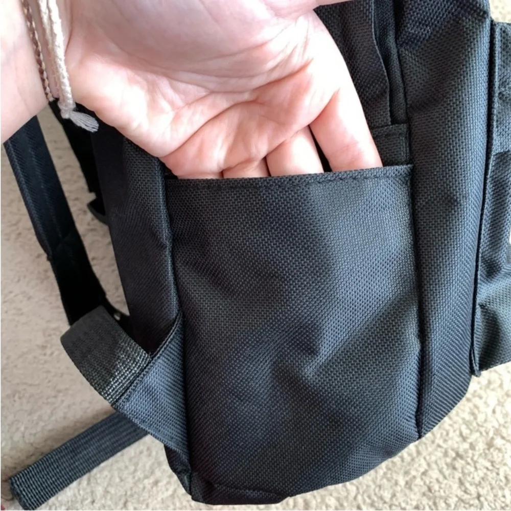 Daisy Black Midi Backpack